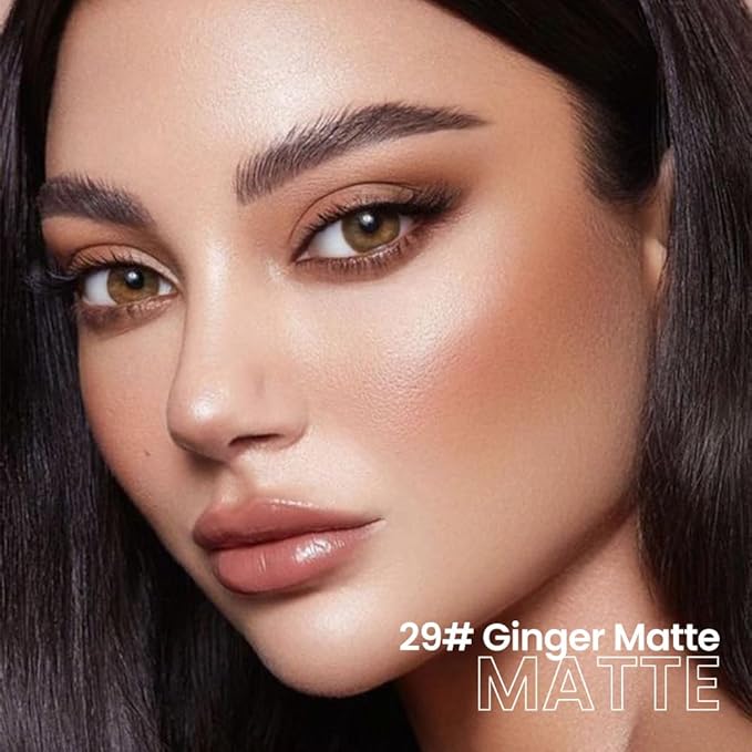 evpct Ginger Matte Cream Eye Shadow Brightener Sticks Set for Eyes, Ginger Matte Pencil Eye shadow Applicator Stick Pen Palette Makeup Waterproof sombras en crema para ojos 29#-Velvo Beauty