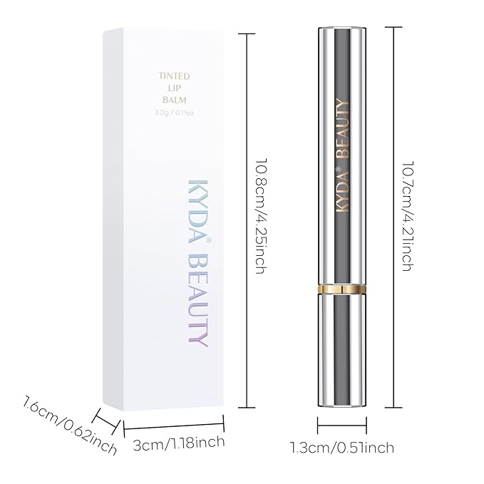 KYDA Tinted Lip Balm, Hydrating Sheer Formula Lip Balm, Natural Glossy Finish, Moisturizing Lip Care Balm for Dry Lips, Peach Candy-Velvo Beauty