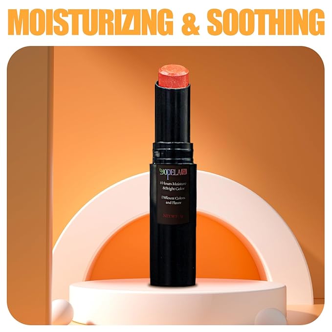 10 Pack Tinted Lip Balm With Glitter Powder Tinted Chapstick - Moisturizing, Soothing, and Repairing Dry and Chapped Lips-Velvo Beauty