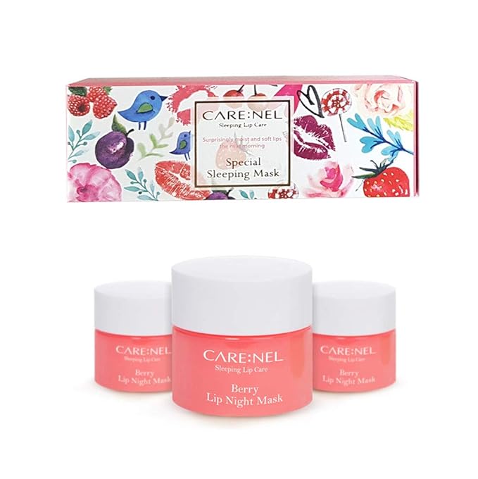 Lip Sleeping Mask 5g (Berry2+Lime1) (3Set) - Lip gloss Cream - Overnight Treatments Lip Balm-Velvo Beauty