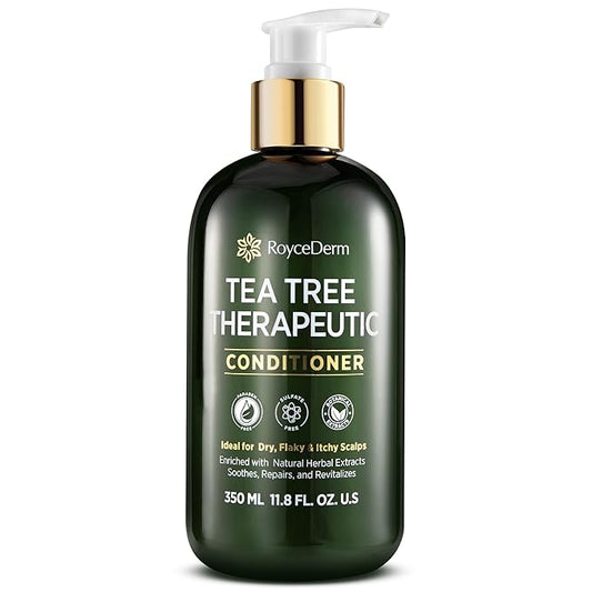 RoyceDerm Tea Tree Conditioner: Hydrating & Soothing Botanical Formula with Tea Tree, Aloe, Camellia Seed Oil, Paraben & Sulfate Free-Velvo Beauty