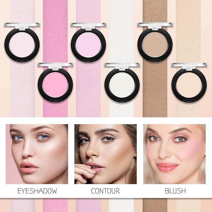 Monochrome Matte Eyeshadow Makeup Palette, Highly Pigmented Peach Pink Eyeshadow Palette, Matte Pressed Powder Eye shadow Makeup, Single Vegan Eye Shadow, Daily Evening Women Girls Eyeshadow Gift 02-Velvo Beauty