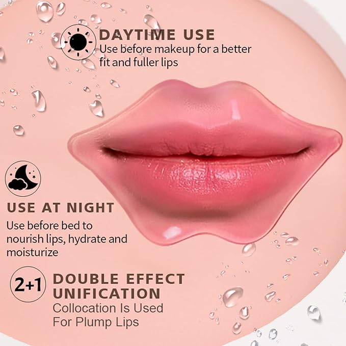 MEICOLY Lip and Eye Mask Sheet Moisturizing Gold Under Eye Mask Gel Crystal Collagen Anti-Aging Eye Patches Dark Circle Remover 30 Pads with Box, A-Velvo Beauty