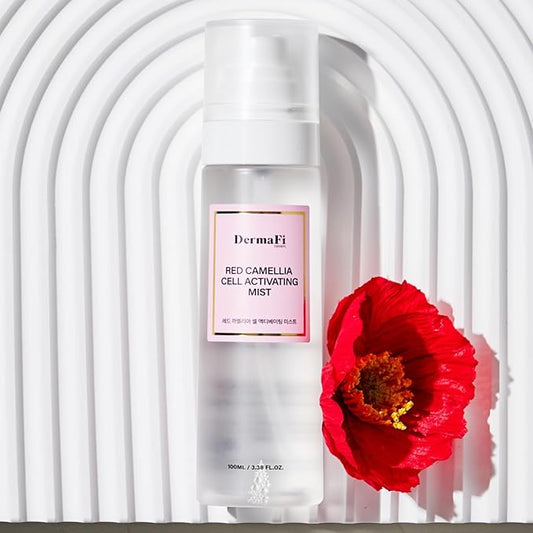 [DermaFi] Red Camellia Cell Activating Mist Facial Toner Spray (3.38 fl oz/100ml)-Velvo Beauty