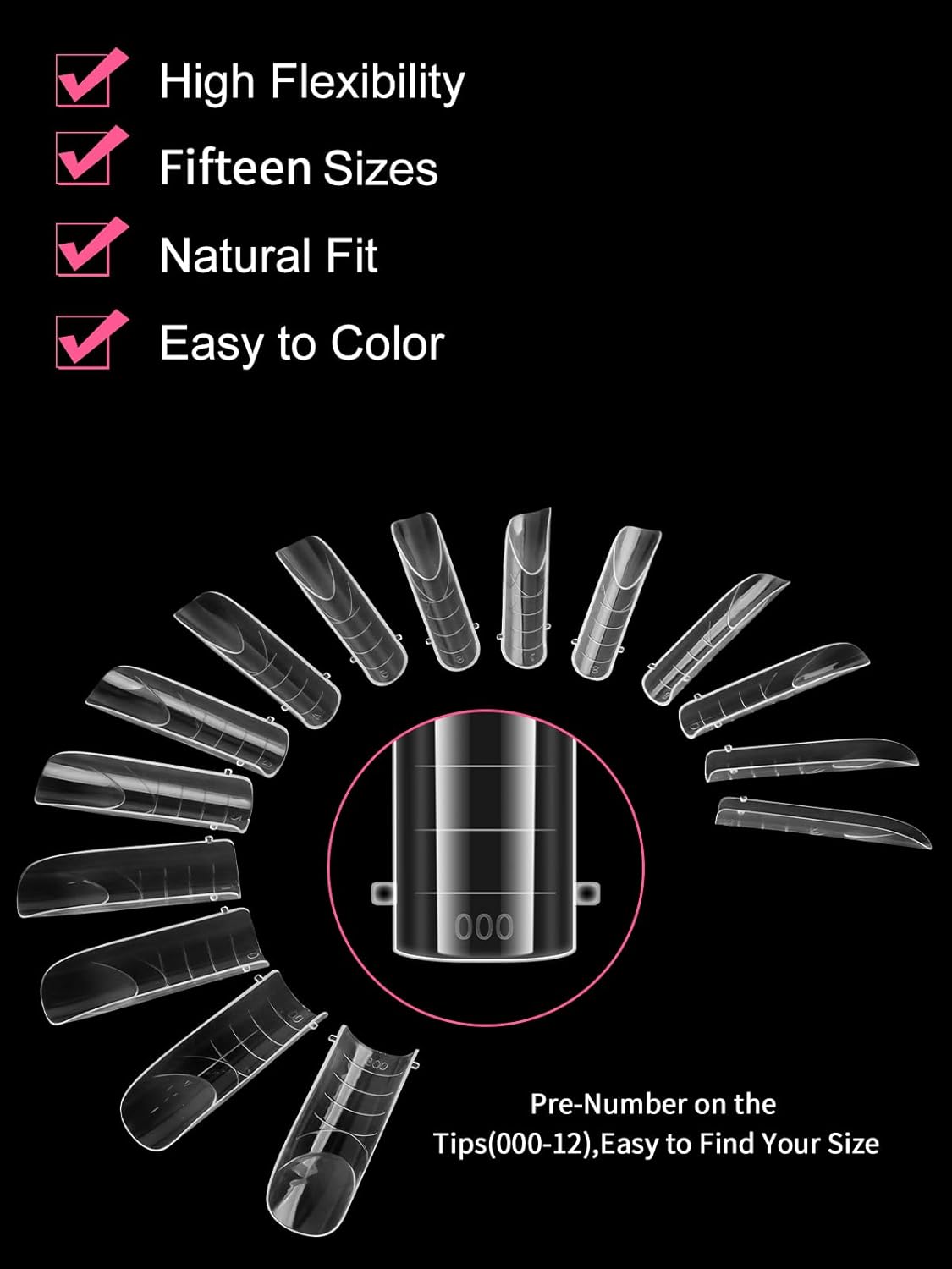 EBANKU Dual Nail Forms for Poly Extension Gel, 150 PCS Nail Molds Reusable 15 Sizes Nail Extension Forms for Builder Gel Manicure Design Salon DIY-Velvo Beauty