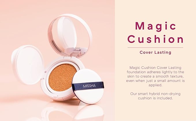 MISSHA Magic Cushion Foundation No.23 Natural Beige for Light with Neutral Skin Tone Flawless Coverage,Dewy Finish,Easy Application for All Skin Types-Velvo Beauty