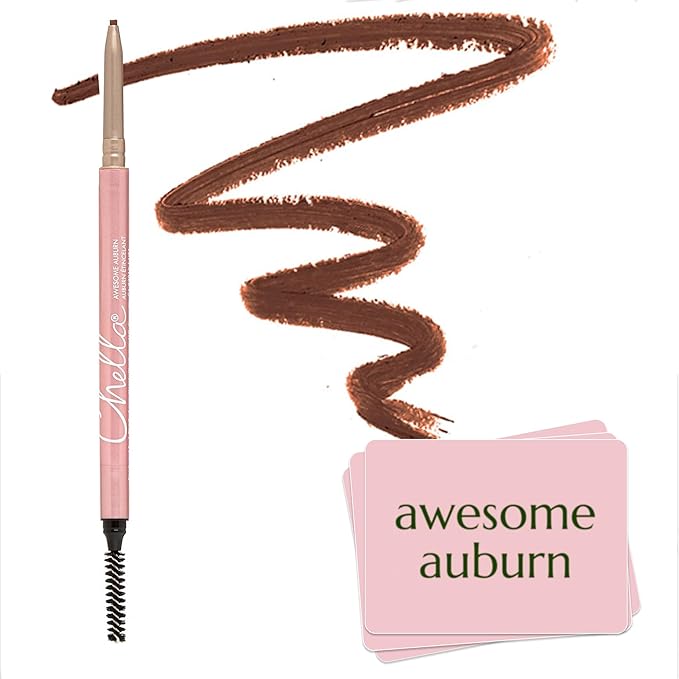 Chella Eyebrow Pencil – Easy-to-Use Brow Definer for Shaping, Filling & Blending – Long-Wear Auburn Eyebrow Pencils for Women with Precise Tip (Auburn)-Velvo Beauty