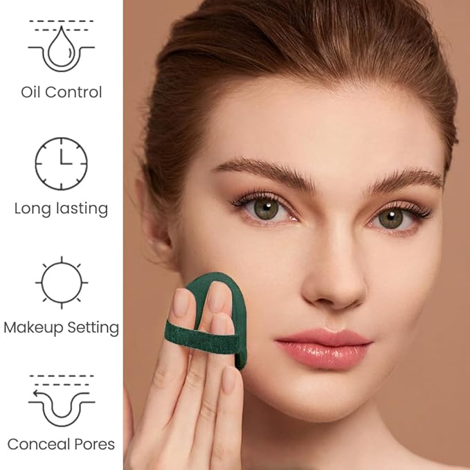 Oil-Controlled Matte Finish Powder: Silky, Skin-Adhering, Natural, Long-lasting, and Dimensional Pressed Powder Compact with Mini Powder Puff for Long-Lasting Makeup-Velvo Beauty