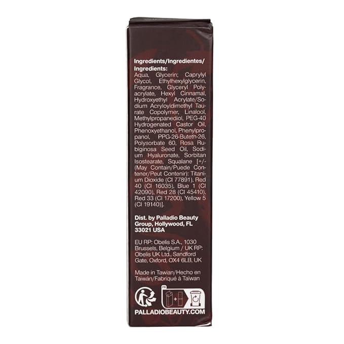 Palladio Jelly Tint, Liquid Stain for Cheeks & Lips, Vivid Color Lip Stain, Lightweight Non-Sticky and Transfer-proof, Natural Finish Makeup, Wineberry-Velvo Beauty