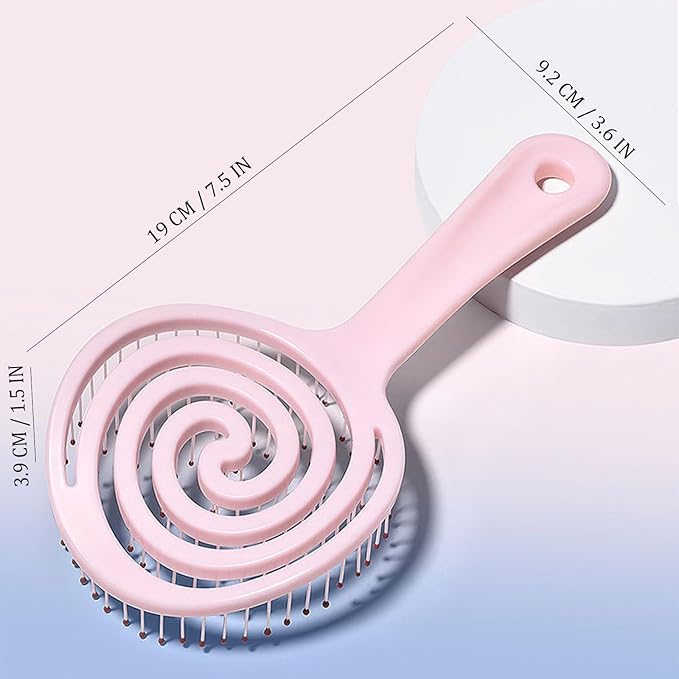 4 Pieces【Ultra-Soft】Baby Fine or Straight Hair Detangling Hair Brush for Kids【Skin-friendly material】Faster Blow Drying Styling Hair Detangling Brush with Flexible Bristles（Food grade ABS）Compact size-Velvo Beauty