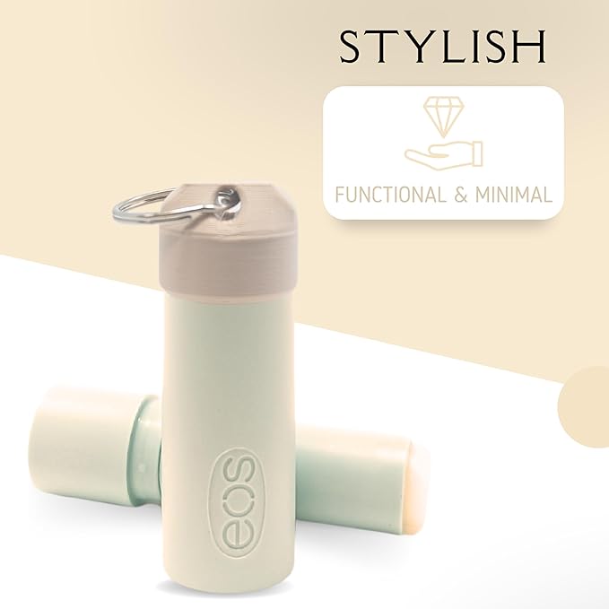 Keychain Holder EOS Lip Balm Stick (Keychain Only) - Travel Size Lip Balm Chapstick - Healing Stick - Made in USA-Velvo Beauty