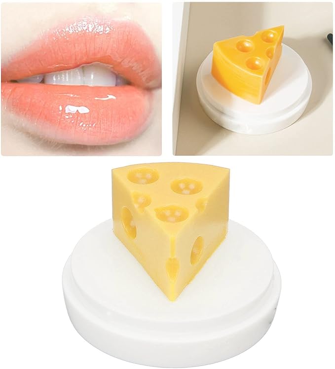 Cheese Shaped Lip Balm, Moisturizing Nourishing Repair Lip Balm, Hydrating Lip Balm for Chapped Cracked Lips 0.3oz(02)-Velvo Beauty