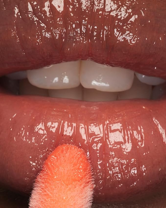 MAKE Beauty Serum Balm Hydrating Lip Oil. Vegan moisturizing lip gloss with plumping effect. Lip treatment cream for soft, smooth, shiny lips - Shade, Sun Flare-Velvo Beauty