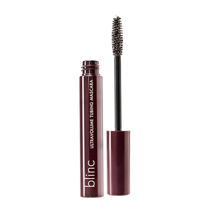 Blinc UltraVolume Tubing Mascara, Volumizing, Lengthening and Curling Mascara, Ultra-Longwearing Washable, Clean, Vegan and Cruelty-Free, 9mL / 0.30 Fl Oz (Dark Brown)-Velvo Beauty