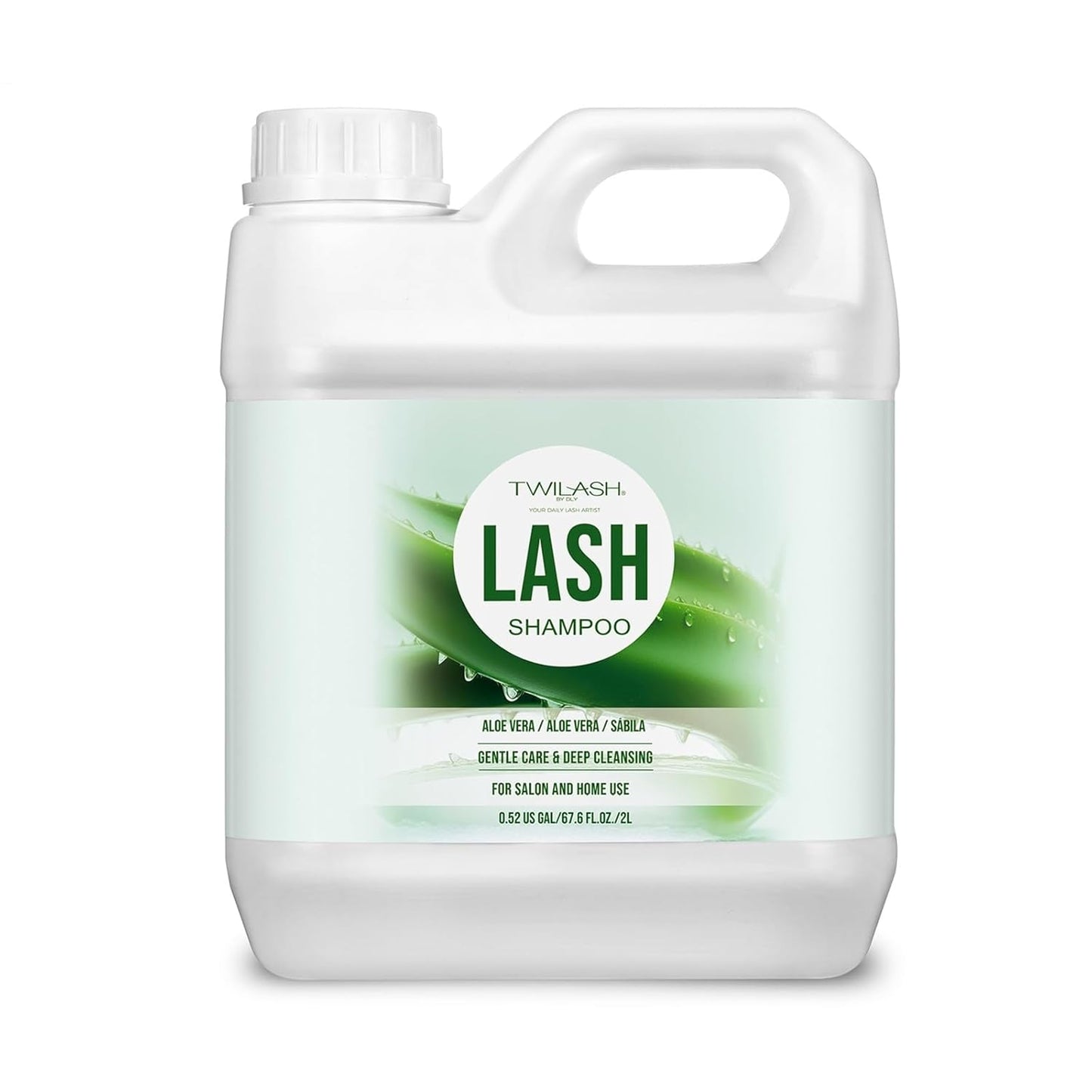 Lash Shampoo Bulk, Eyelash Cleanser for Extensions 2 Liters, Non-irritating or Burning Eyelid Foaming Cleanser for Professional Salon and Home Use (Aloe Vera-2L)-Velvo Beauty