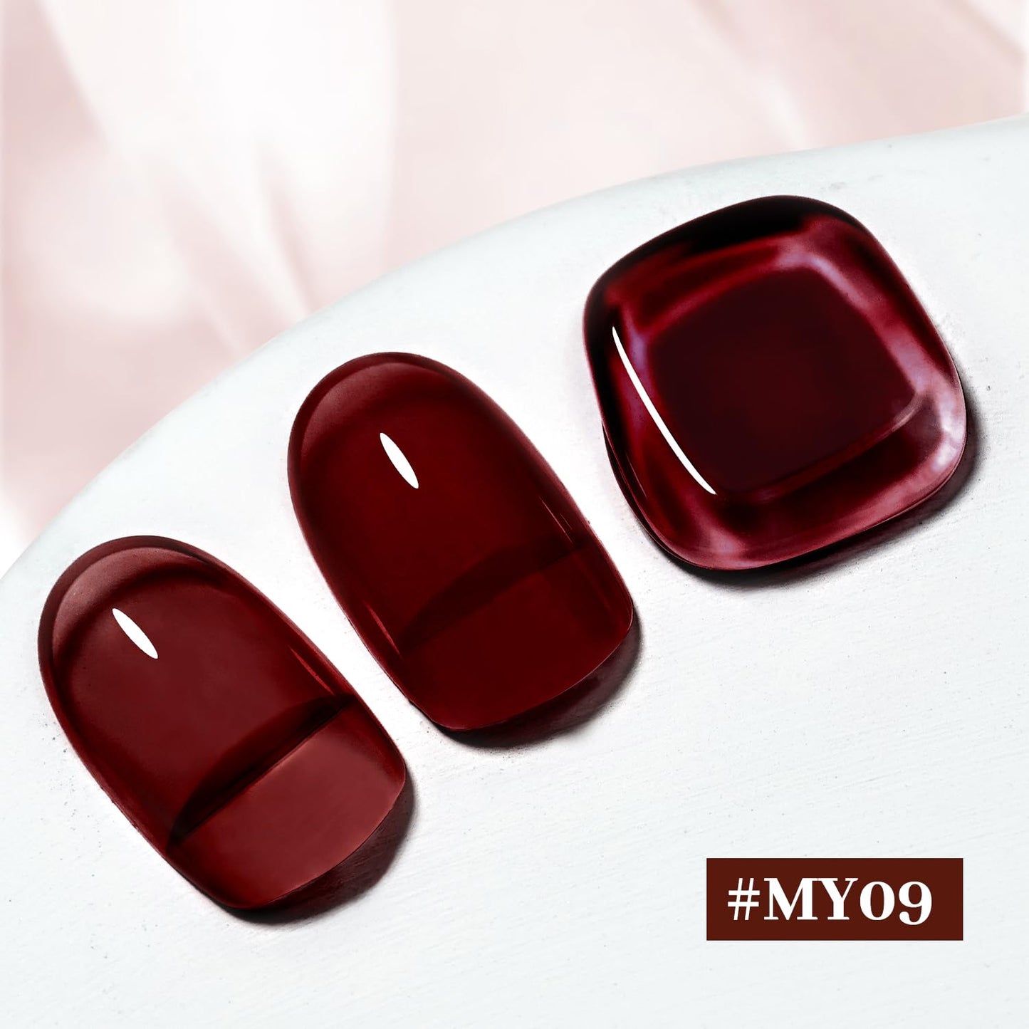 16.5ml Jelly Burgundy Nail Polish Large Volume Quick Dry Nail Polish, Long Lasting Shine, Fingernail Toenail Nail Art DIY Home Travel Nail Art Gift-Velvo Beauty