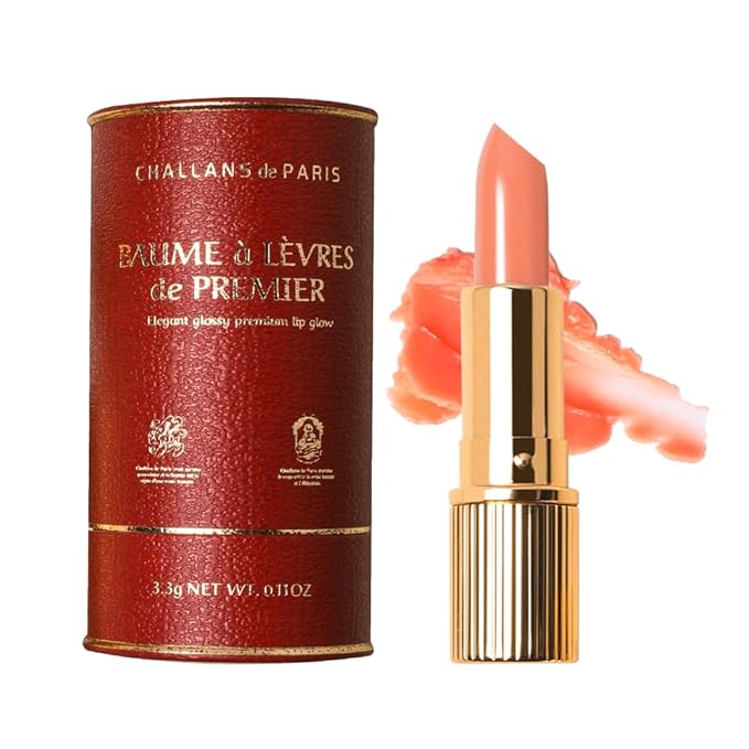 [CHALLANS de PARIS] Elegant Glosy Premium Lip Balm(Coral), Instinct Plumping Lip, Moisturizing Lip Care, Glossy and Smoother Lips, Lip Gloss(Coral)-Velvo Beauty