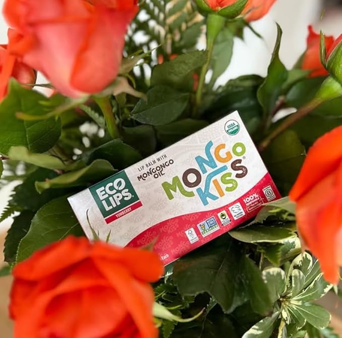 Mongo Kiss USDA Organic Lip Balm Set 8-pack (0.15 oz. each) with Mongongo Oil & Cocoa Butter to Moisturize Chapped Lips | Made in USA by Eco Lips - Yumberry-Velvo Beauty