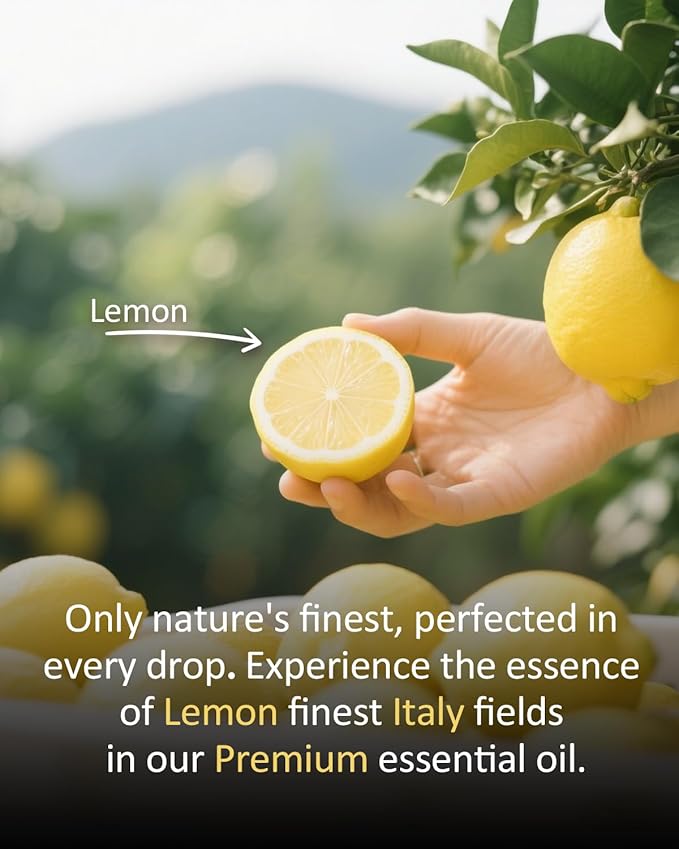 Pure Lemon Essential Oil, 100% Pure Natural Lemon Essential Oil, Premium Grade Essential Oils for Diffusers for Home, Skin, Care Massage, Soap Making, Aromatherapy, 4 Fl Oz | 120ml-Velvo Beauty