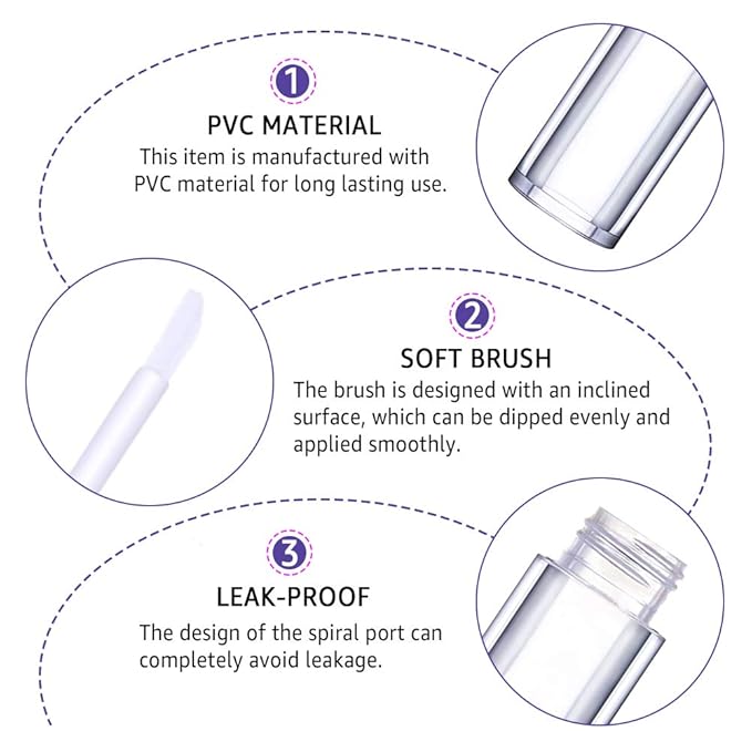 AMORIX 24 Pack Gold Crystal Lip Gloss Tubes with Wand 5ml Empty Lip Gloss Containers Lipgloss Bottles with Stoppers 2pcs Syringes + Labels for DIY Lip Gloss Balm-Velvo Beauty