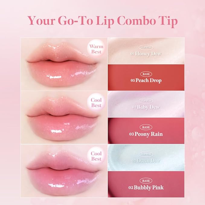 MILKTOUCH Dew Stain Sheer Lip Gloss (03 Peony Rain, 0.14 Fl Oz (Pack of 1))-Velvo Beauty