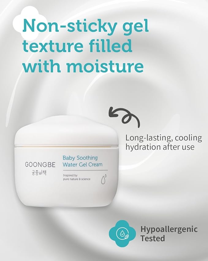 Sun Lotion SPF 40 & Baby Soothing Water Gel Cream - Zinc Oxide Mineral Sunscreen & Cooling Moisturizer - Korean Skincare for Babies Kids - Hypoallergenic Formula, 2.82oz & 3.38oz-Velvo Beauty