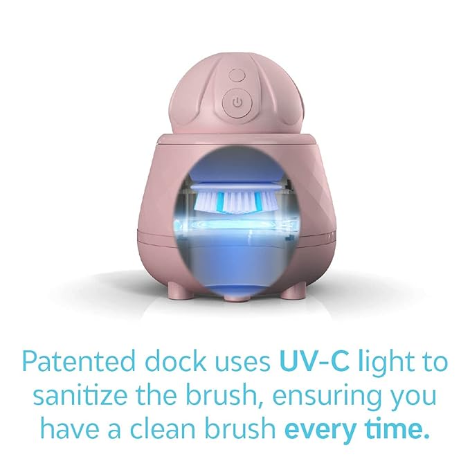 TAO Clean Ona Diamond Orbital Facial Brush and Cleansing Station – Suave Mauve – Electric Face Cleansing Brush with Ergonomic Handle, Dual Speed Settings-Velvo Beauty