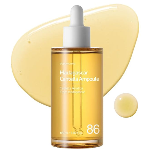 Madagascar Centella 86% Ampoule with 860,048ppm Centella Asiatica, Soothing, Calming, Facial Serum for face, for All Skin Types, Korean Skin Care, 100ml, 3.38 fl.oz.-Velvo Beauty