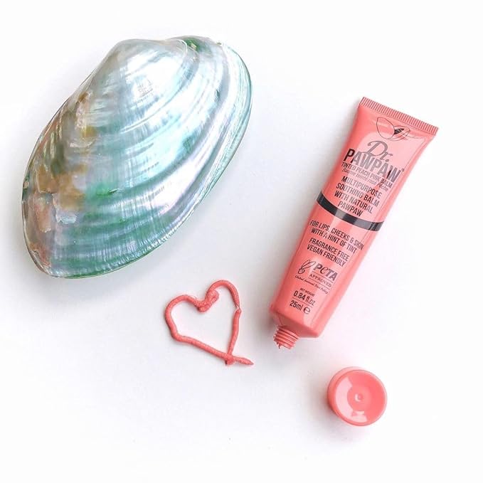 Tinted Peach Pink, Multi-Purpose Natural No Fragrance Balm for Hydrating Lips, Skin, Hair, Cuticles, Nails & Beauty Finishing (25 ml)-Velvo Beauty