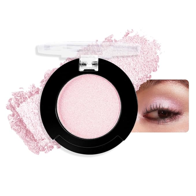 Monochrome Glitter Eyeshadow Makeup Palette, Highly Pigmented Rose Gold Eyeshadow Palette, Shimmer Pressed Powder Eye shadow Makeup, Single Vegan Eye Shadow, Daily Evening Women Girls Eyeshadow Gift6#-Velvo Beauty