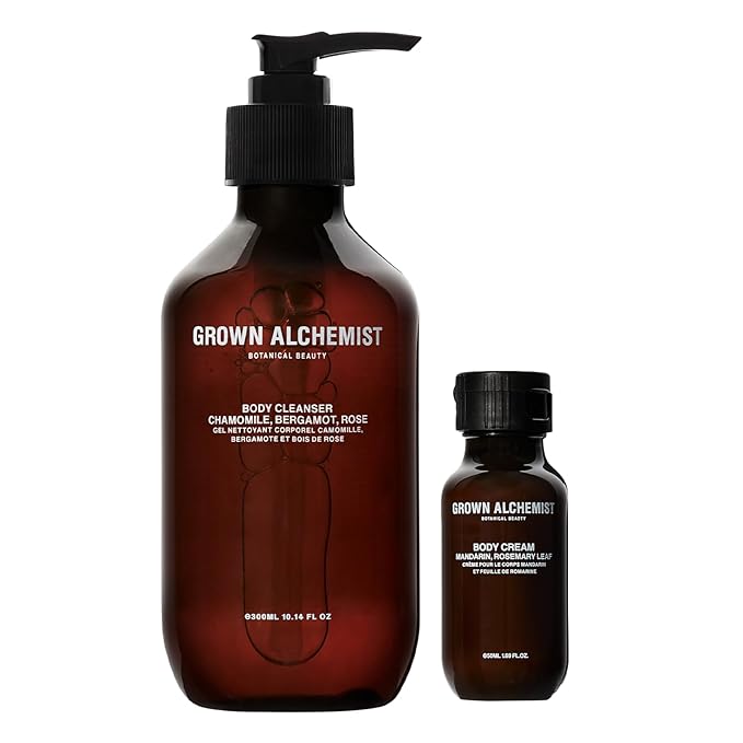 Grown Alchemist Body Cleanser (300ml) + Body Cream Travel Mini (50ml) DUO Kit-Velvo Beauty