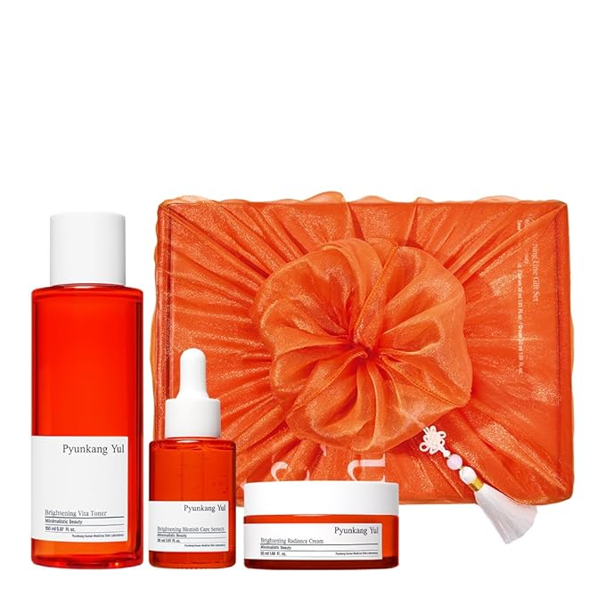 [PKY] Pyunkang Yul Radiance Skincare Gift Set for Flawless and Radiant Skin with Deep Hydration, Vitamin C and Pearl Extract, Korean skincare(3-item set)-Velvo Beauty