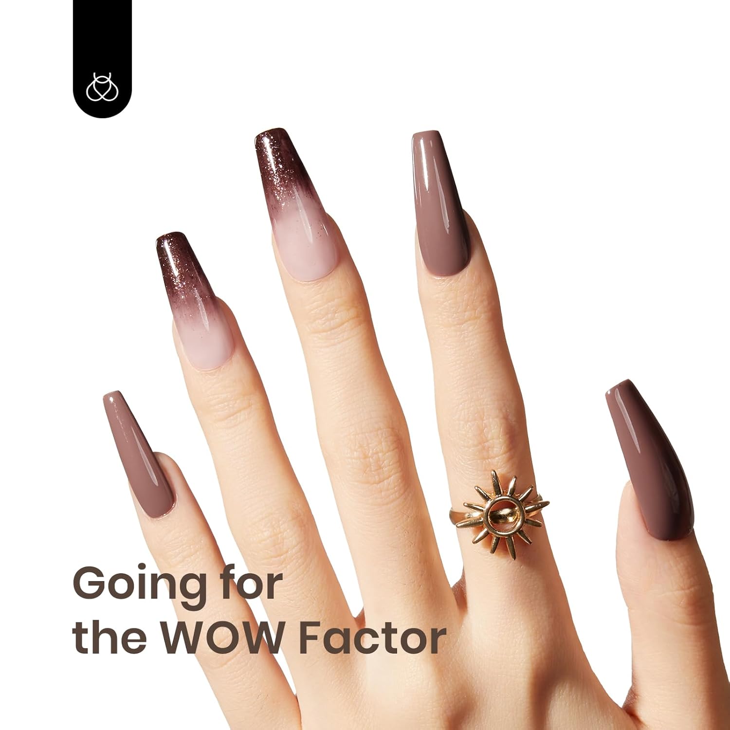 Beetles Brown Glitter Gel Nail Polish, 15ml Fall Chocolate Brown Jazz Club Soak Off Gel Polish Nail Art Manicure Salon DIY Gift for Women-Velvo Beauty