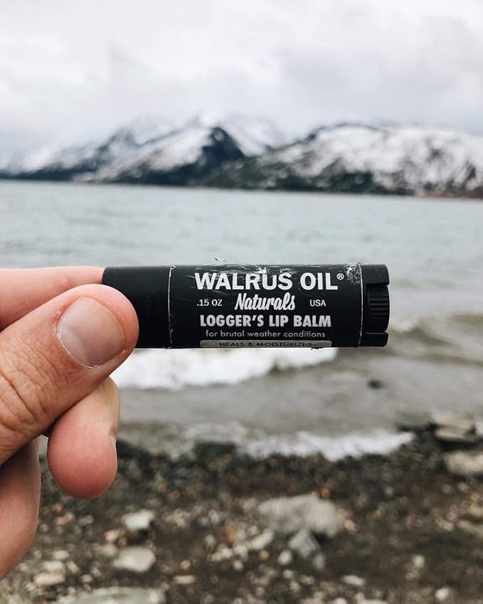 WALRUS OIL - Logger's Lip Balm, 2-Pack, 100% Vegan, Made with Candelilla Wax, Almond Oil, Coconut Oil, Jojoba Oil, and Natural Ingredients.-Velvo Beauty