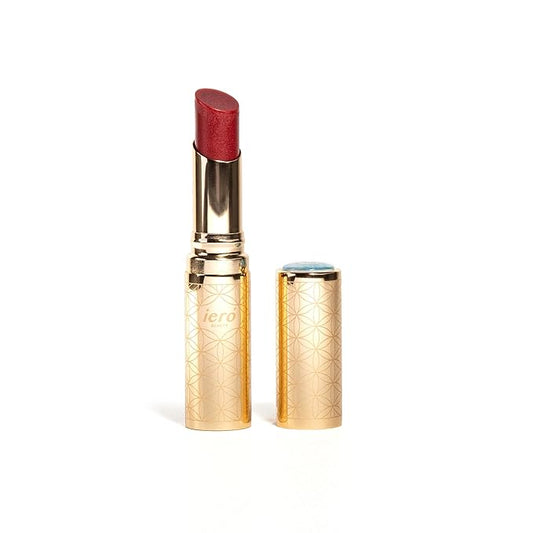 ieró Beauty Moonkissed Luminous PH Tinted Lip Balm w/Shea Butter & Vitamin E, Lip Care Moisturizer, Lip Plumper for Soft & Supple Lips, Paraben Free, Vegan, Sheer Red w/Copper-Red Shimmer-Velvo Beauty