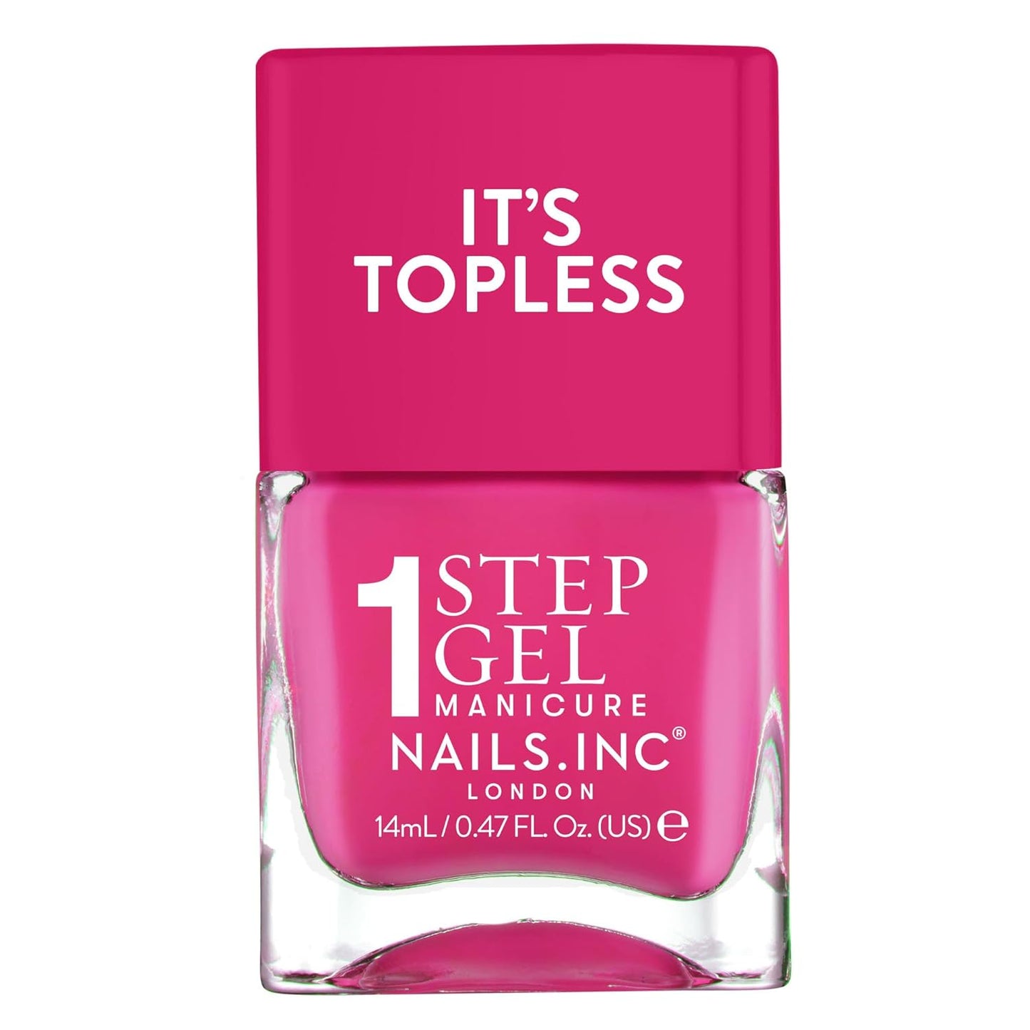 Nails Inc It's Topless Gel-Like Nail Polish, 4-in-1 Base Coat, Treatment, Color & Top Coat, Long Lasting, Strong, Chip Free Nails, Glossy Salon Quality Manicure, Air Dry, Olivia, 0.47 Fl Oz-Velvo Beauty