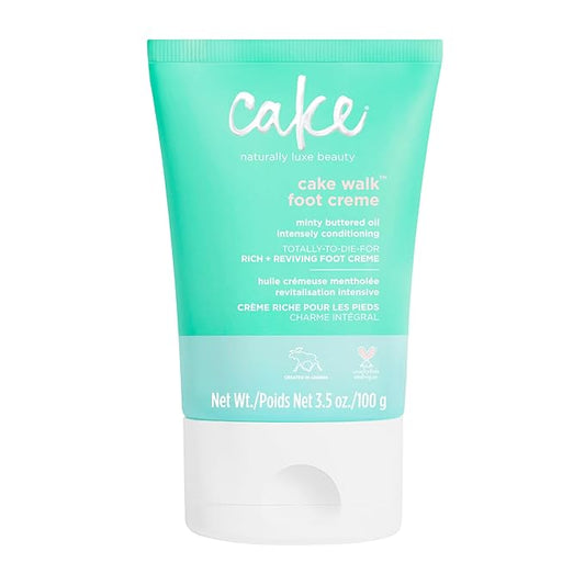 Cake Beauty Walk Triplemint Foot Crème, 3.5 Fluid Ounce-Velvo Beauty