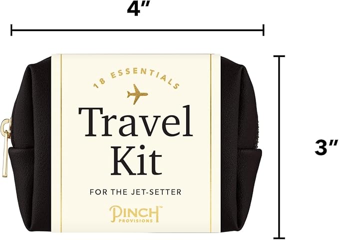 Pinch Provisions Travel Kit, includes 18 Must-Have Emergency Essential Items for Travelling, Ideal Road Trip or Airport Gift for Friends, Family & Peers, Portable Pouch-Velvo Beauty