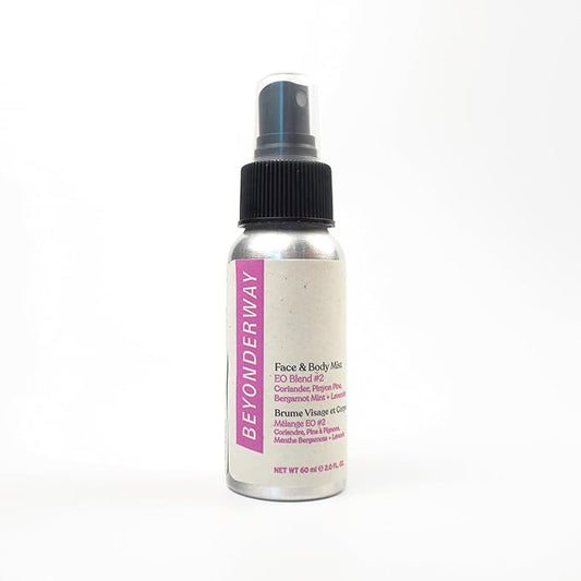 Multi-Use Mist 60ML - Signature Essential Oil Blend No. 2 with Bergamot Mint, Coriander, Lavender & Pinyon Pine - Infused with Aloe Vera Leaf Juice, Hydrates & Balances Skin-Velvo Beauty