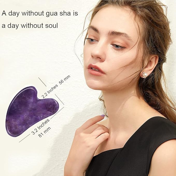 Ditind Gua Sha, Gua Sha Facial Tools, Guasha Tool for Face Tighten Skin, Gua Sha Massage Beauty Tool for Body Eyes Neck Massager with Travel Box-Velvo Beauty