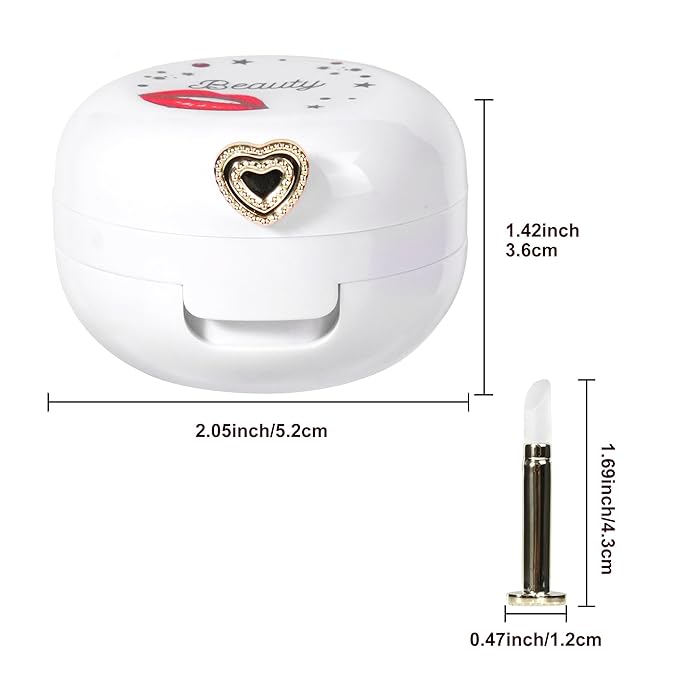 2 Pack Lip Balm Containers,Plastic Portable Empty Lip Balm Container with Mirror and Silicone Lip,Empty Lipstick Dispenser Box for Travel,Home-Velvo Beauty