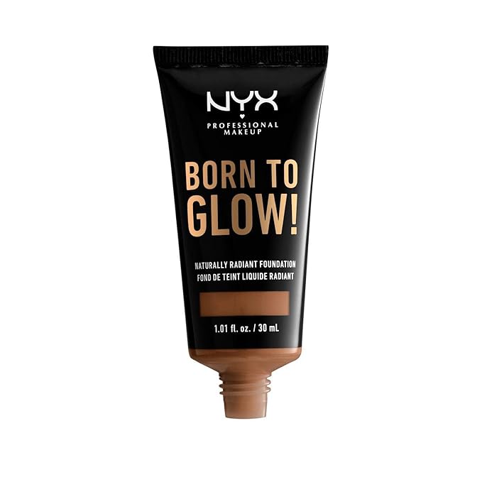 NYX PROFESSIONAL MAKEUP Born To Glow Naturally Radiant Foundation, Medium Coverage - Cappuccino-Velvo Beauty
