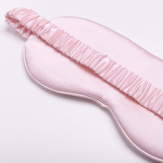 Silk Sleep Mask Light Blocking Luxury 100% Mulberry 19mm Silk Eye Mask Eye Cover Blindfold Ultra Soft Light & Comfy Anti Aging Skin Care with Travel Bag Gift Package-Velvo Beauty