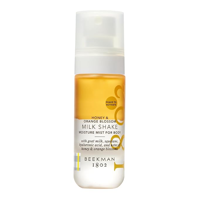Beekman 1802 Honey & Orange Blossom Milk Shake - Body Mist - 2.0 fl. oz - With Hyaluronic Acid & Jojoba Oil - Instantly Moisturizes, Hydrates & Softens - Good for Sensitive Skin - Cruelty Free-Velvo Beauty