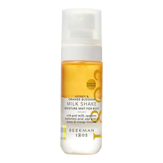 Beekman 1802 Honey & Orange Blossom Milk Shake - Body Mist - 2.0 fl. oz - With Hyaluronic Acid & Jojoba Oil - Instantly Moisturizes, Hydrates & Softens - Good for Sensitive Skin - Cruelty Free-Velvo Beauty