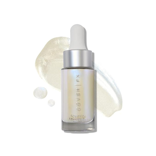 COVER FX Custom Enhancer Drops - Halo: Iridescent Finish - 15mL - Radiant Glow - Liquid Highlighter-Velvo Beauty