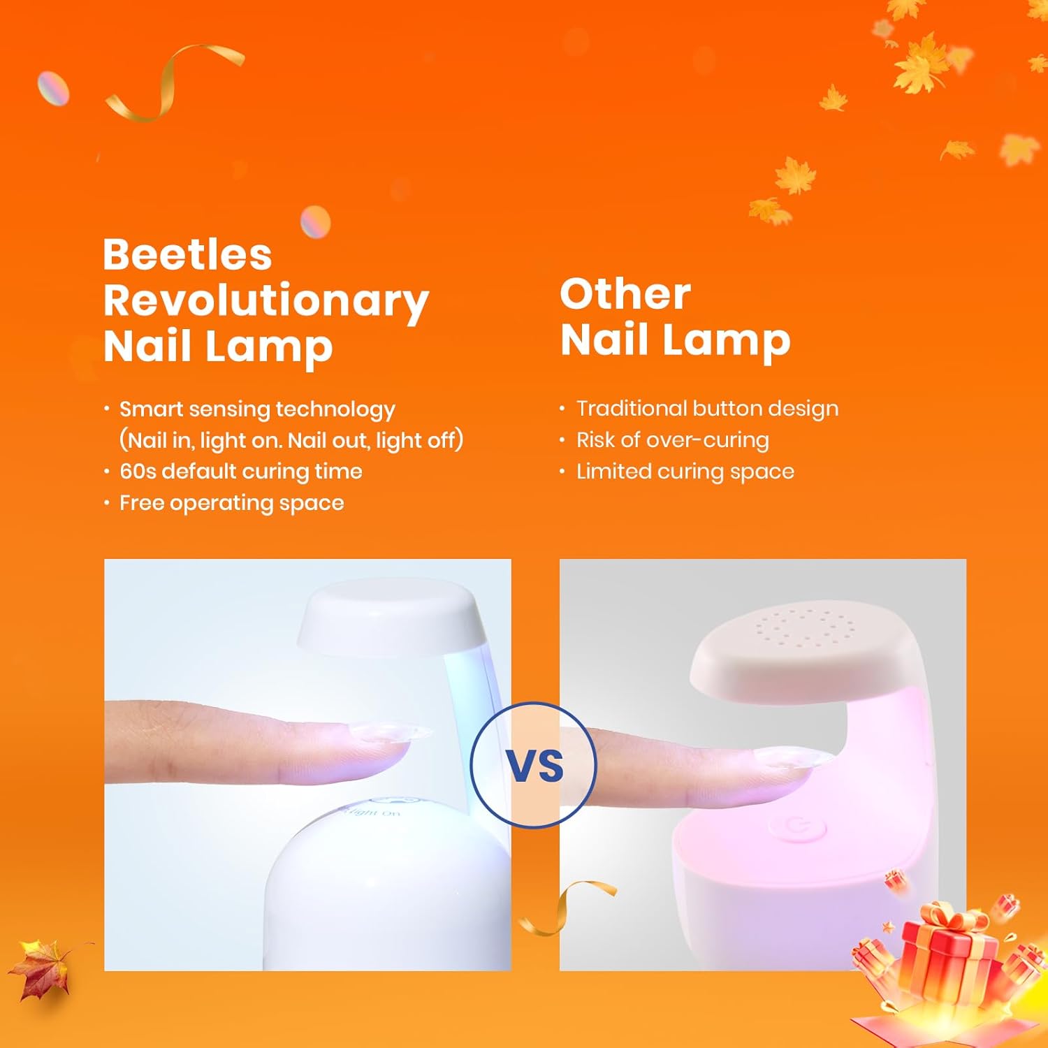 Beetles Gel Nail Kit, Short Almond Nail Tips Easy Extension Set 240 Pcs Pre Shaped Clear Full Cover Fake Nails Tips with 5 In 1 Nail Glue Uv Led Lamp DIY Manicure Gifts for Women-Velvo Beauty