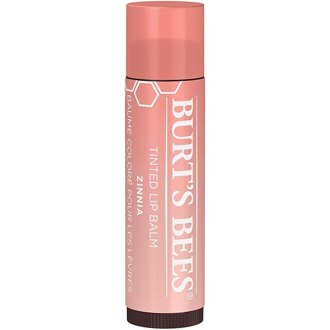 Burt's Bees Lip Tint Balm with Long Lasting 2 in 1 Duo Tinted Balm Formula, Color Infused with Deeply Hydrating Shea Butter for a Natural Looking Buildable Finish, Raspberry Zinnia (2-Pack)-Velvo Beauty