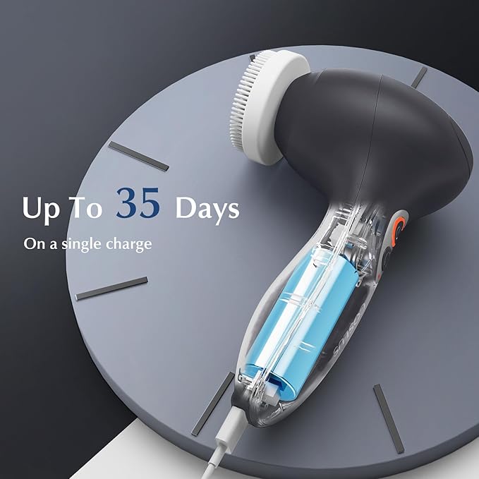 COSLUS Facial Cleansing Brush Face Scrubber: 3 in 1 Bi-Directional Electric Spin Brush for Removing Blackhead, Exfoliating, Massaging - Rechargeable Waterproof, 3 Adjustable Speeds for Men & Women-Velvo Beauty
