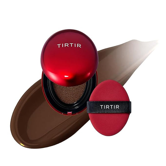 [*Mini Size*] TIRTIR Mask Fit Red Cushion Foundation | Full coverage, Weightless, Skin fit, Satin Glow Finish, Korean Makeup BB Foundation, beauty, Tattoo cover up, Buildable (#51N Fudge, 0.15 Fl Oz)-Velvo Beauty
